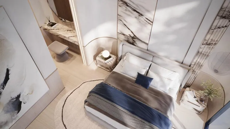 Bedroom · Overhead view